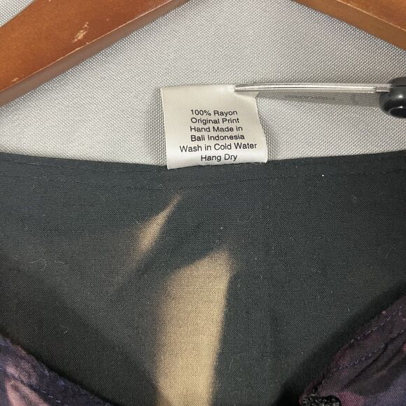 Bali Moon Vtg Cropped Jacket With Metal Button Tassle Boho Tie Dye Fire Dancer - Picture 6 of 8